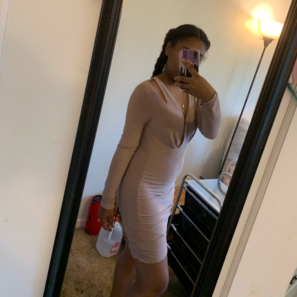 Sparkly mauve dress